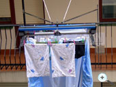 tendedero y  cubre ropa en balcon