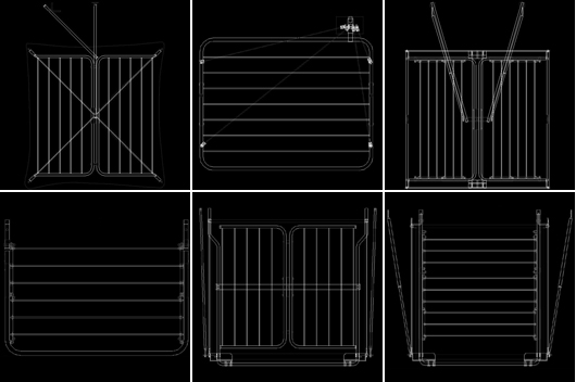 Tendederos y  cubre ropa Marta en Autocad
